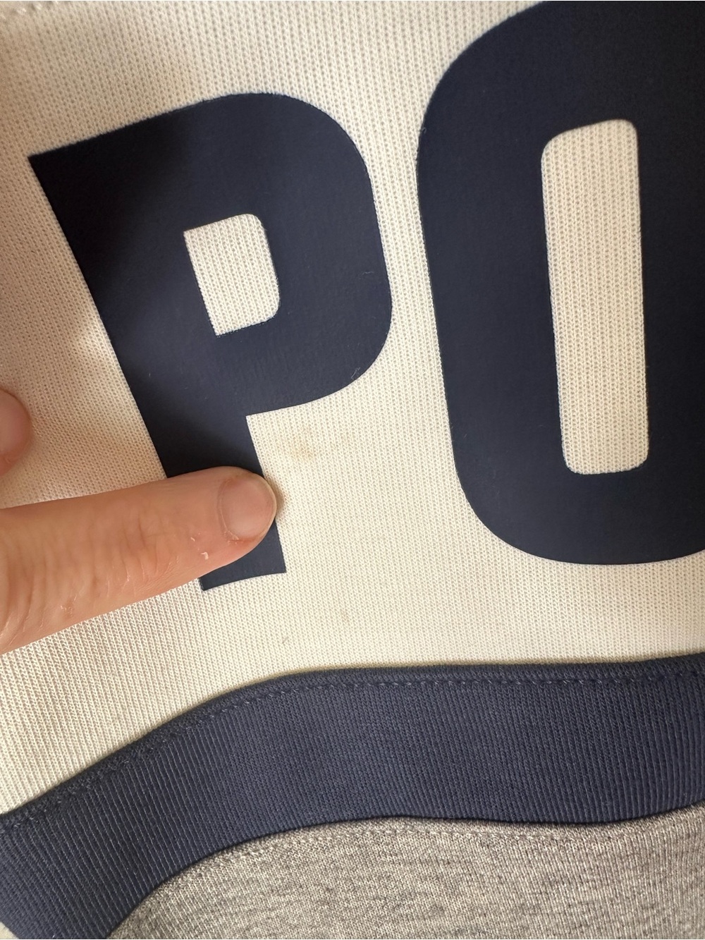 Polo Ralph Lauren 1967 Logo Around Double Knit Hoodie Women’s XL Gray Navy - Picture 6 of 8